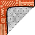 thumbnail image 3 of DouZhe Tapis de Style Mexicain Aztèque à Rayures Orange, Tapis de Sol Antidérapant Lavable en Machine, Style Paillasson, 63x48 Pouces, 3 of 6