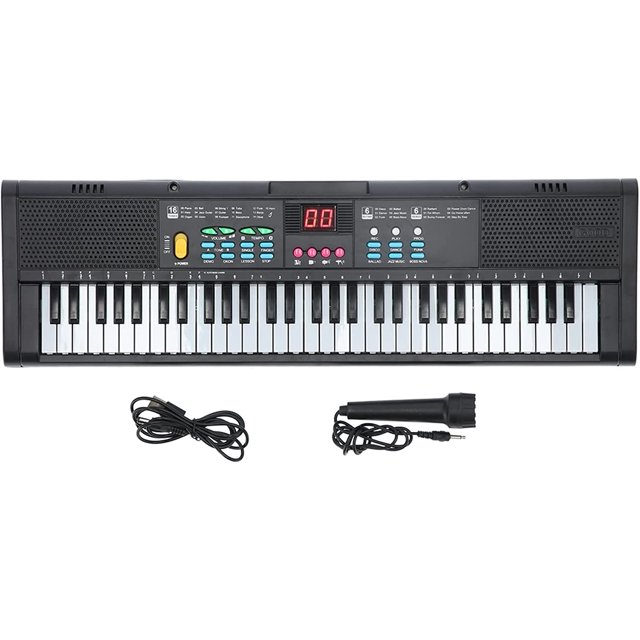 61 Key Keyboard Piano, Keyboard Piano Instrument 61 Key Digital Electric with Microphone MQ6186 Portable Keyboard for Boys Girls