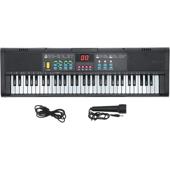 61 Key Keyboard Piano, Keyboard Piano Instrument 61 Key Digital Electric with Microphone MQ6186 Portable Keyboard for Boys Girls