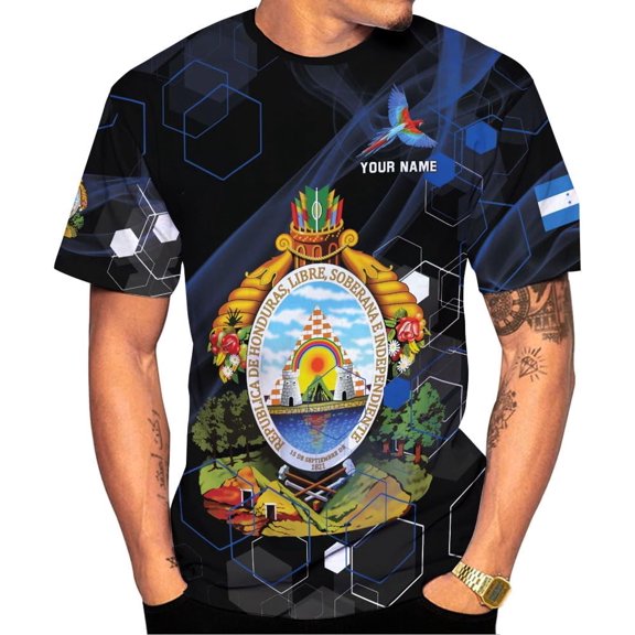 Personalized Honduras Shirt 3D Camisa Honduras Hombres Honduras Shirts Men Women, Honduras Tshirt Honduras t Shirt (Multi 5) (S)