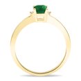 thumbnail image 2 of SZUL Women's Emerald Cut Emerald and Diamond Classic Band in 10K Yellow Gold, 2 of 5