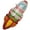 Space Rocket, variant on Christmas By Krebs Blown Glass Collectible Tree Ornaments (5" Cross)