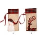 thumbnail image 5 of Inteprter Ropa de botella de vino de Navidad de rejilla roja, funda de cerveza con cordón, de comedor, funda de botella de vino de Navidad, Kits de decoración para fiestas Papá Noel, 5 of 6