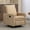 Camel, variant on Paproos Swivel Rocker Recliner, Velvet 360°Swivel Rocking Recliner, Glider Rocking Chair for Nursery, Small Rocker Chair for Small Space, Manual Recliner for Adults for Home Theater, White