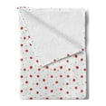 thumbnail image 2 of Flower Soft Flannel Fleece Throw Blanket, Dots and Flowers Pattern Calico Bloom Simple Illustration, Cozy Plush for Indoor and Outdoor Use, 70" x 90", Dark Coral White, by Ambesonne, 2 of 5