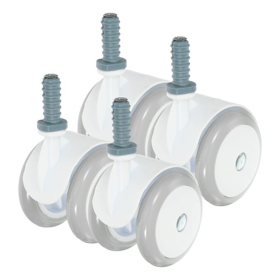 ELAYARD 4Pcs Stroller Replacement Wheels Grey Plastic Round For Silent Operation