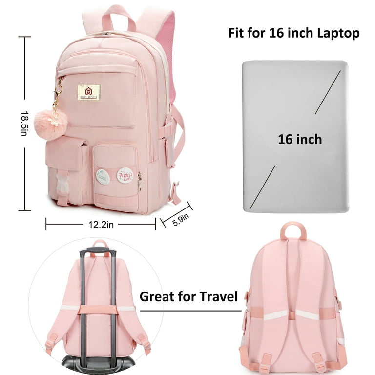 Female Cute Pink College Backpack Cool Women School Bag Girl