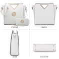 thumbnail image 2 of Dasein Women Fashion Handbag Chic Triangle Handle Shoulder Bag Tote Satchel Work Purse w/Matching Wallet, 2 of 6