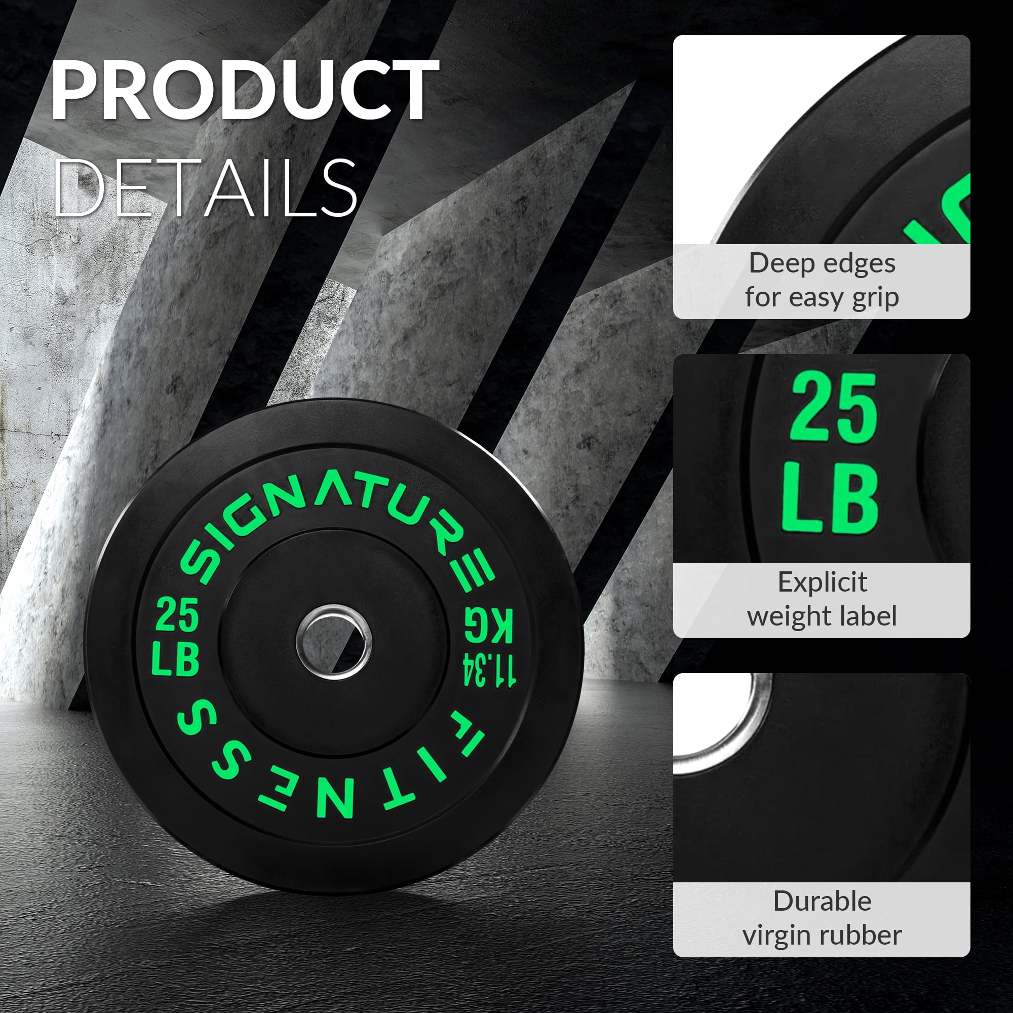 BalanceFrom 5FT Barbell Set with Color Letter Rubber Bumper Plates & Small Hub – Includes Pairs of 25LB, 35LB, 45LB, 55LB, Available in 120LB, 210LB, or 320LB Sets