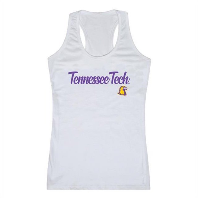 W Republic 557-391-WHT-01 Débardeur Script Tennessee Tech University pour Femmes, Blanc - Petit