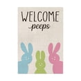 thumbnail image 3 of Happy Easter Garden Flags Banner Suministros de decoración Lino 11.81 pulgadas x 17.72 pulgadas Banner de bienvenida Conejo para DYNWAVEMX Bandera colgante al aire libre, 3 of 8