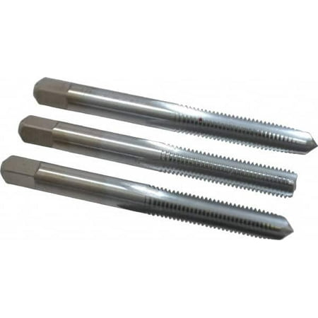 

Made in USA 1/4-28 UNF 4 Flute Bottoming Plug & Taper Chrome Finish HSS Tap Set Right Hand Cut 2-1/2 OAL 1 Thread Length 2B/3B Class of Fit