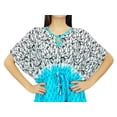 thumbnail image 6 of Bimba Womens Printed Drawstring Caftan Home Wear Cover Up Kaftan Night Gown, 6 of 7