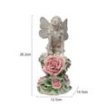 thumbnail image 3 of Solar Angel Girl estatua arte resina luminosa impermeable decoración del hogar para jardín césped JShteea Libre de BPA, 3 of 7