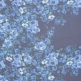 thumbnail image 2 of Zelouf Fresh Garden Roses Print Chiffon  , Sewing, DIY, Crafts Fabric by the Yard, Blue Combo, 10 Yard, 2 of 2