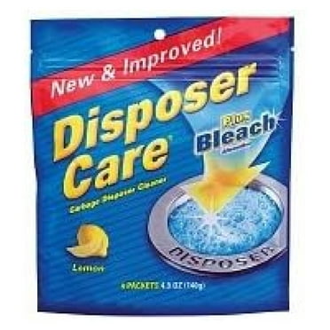 Glisten DP06N-PB Disposer Care Foaming Garbage Disposer Cleaner- Eight Pack (8 Uses)-Powerful Disposal Cleanser for Complete Cleaning of Entire Disposer - Lemon Scented 9.8 oz