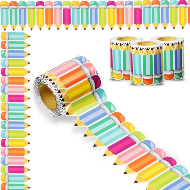 Lápices AWIZOM con bordes para tablones de anuncios, 99 pies, 3 rollos