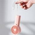 thumbnail image 4 of RoamHome Electric Mini Fan Charging Small Fans Handheld 1 x AAA Battery Powered Portable Fans Personal Cooling Fan That Blows Cold Air, Battery Not Included (Pink), 4 of 8