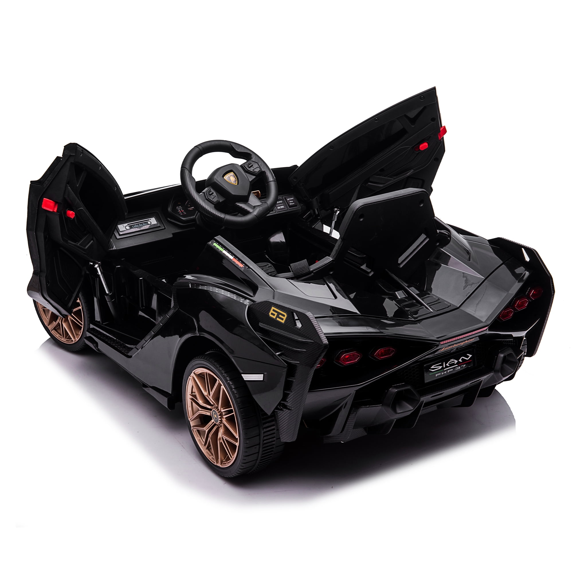 Electric 12V Kids Ride On Toy Car Lamborghini Licensed Children Gift Black 