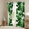 thumbnail image 3 of Manfei Camo Blackout Curtains Set of 2 (52x84 Each),Rustic Outdoor Window Curtains,Green White Curtains and Drapes For Kids,Luxury Bedroom Decor, 3 of 6