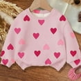 thumbnail image 5 of KyCheLot Girls Print Prints Valentine Print Cute Crewneck Long Sleeve Sweatshirt Tops for 1-13 Years, 5 of 7
