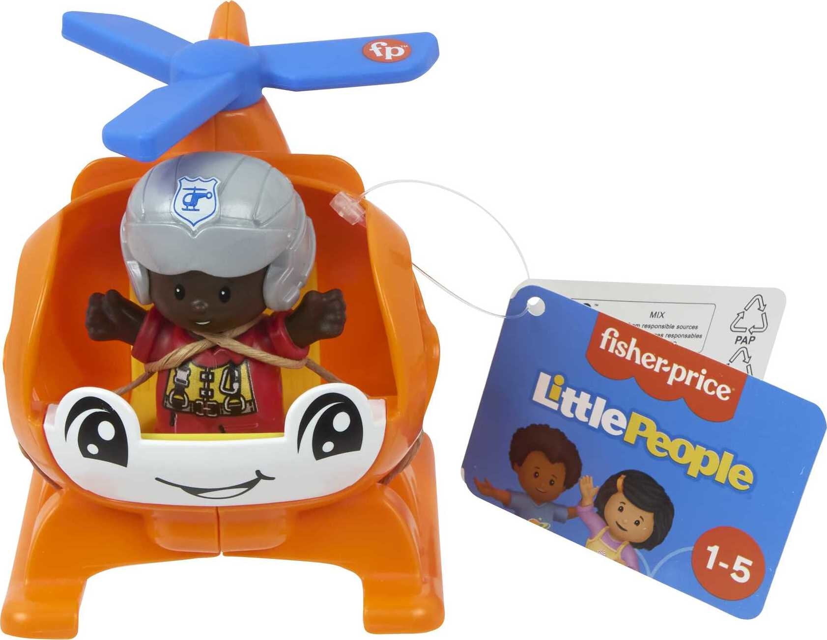 Little People Helicopter Toy & Pilot Figure Set for Toddlers