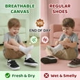 thumbnail image 4 of STQ KIDS Toddler Wide Toe Box Sneakers Classic Boys Girls Shoes | Non Slip,Lightweight,Walking,School,Zero Drop,Retro White T8, 4 of 8