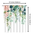 thumbnail image 5 of MiReDe Shower Curtain 72" x 72" inches with 12 Plastic Hooks, Washable, Peony, 5 of 5