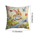 thumbnail image 4 of Pillow Covers 18x18, Easter Decorations Throw Pillow Covers, Spring Decor for Home Bedroom Couch Cushion Cover, Multicolor, 4 of 7