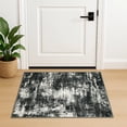 thumbnail image 5 of Brisasol Small Rugs 2x3 Washable Throw Rugs with Rubber Backing Non-Slip Soft Black Grey Kitchen Rugs Low Pile Front Door Mat for Foyer Entrance, 5 of 8