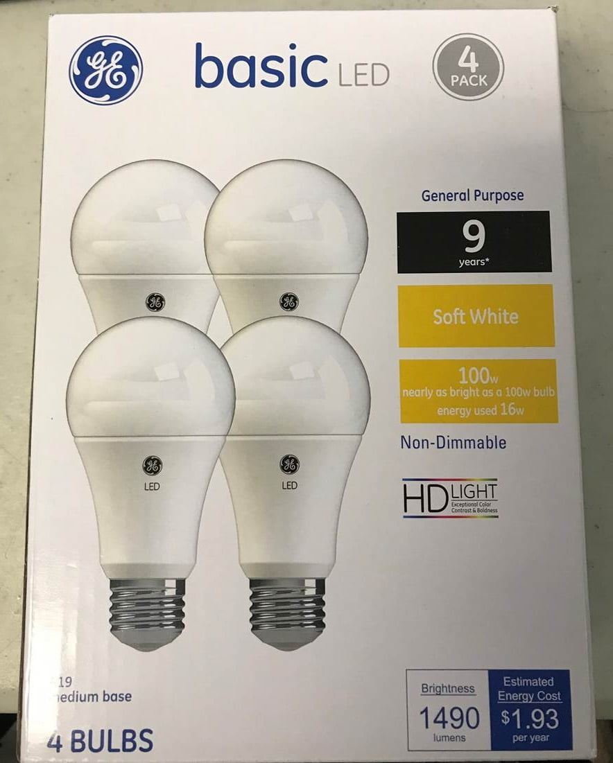 GE 21226 LED A21 Classic Shape Light Bulb Soft White 16 Watts,1520 Lumens 