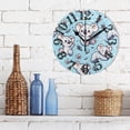 thumbnail image 3 of Koalas Leaves Blue 10 inch Wall Clocks Non Ticking Easy to Read Battery Decorative for Home Bathroom Kitchen Bedroom Living Room, 3 of 8