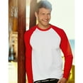 thumbnail image 2 of Fruit Of The Loom Mens Long Sleeve Baseball T-Shirt, 2 of 2