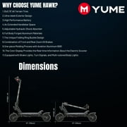 M YUME SCOOTER Hawk 2400W Electric Scooter,43MPH,43Miles Long Rang Electric Scooter for Adults E-Scooter,10 All-terrain E-scooter with 60V 22.5Ah Battery