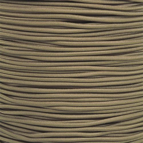 GOLBERG Elastic Shock Cord - 2.5mm, 1/32, 1/16, 3/16, 5/16, 1/8, 3/8, 5/8, 1/4, 1/2 inch Diameter - 10, 25, 50, 100 ft Lengths - Made in The USA (Coyote Brown, 1/8in x 10ft)