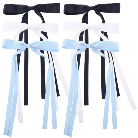 SOPOTUTU Hair Bow Clips for Women, 6 Pieces Hair Accessories for Ceremonies, Parties, and Everyday Wear
