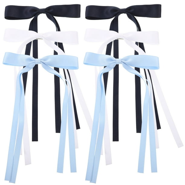GOOHOCHY 6 pinzas para el pelo con lazo, pasadores para el pelo con clip, accesorios para el pelo