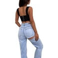 thumbnail image 6 of KelaJuan Women Basic Zipper Tank Tops Summer Cutout Backless Sleeveless Crop T-shirt Streetwear, 6 of 7