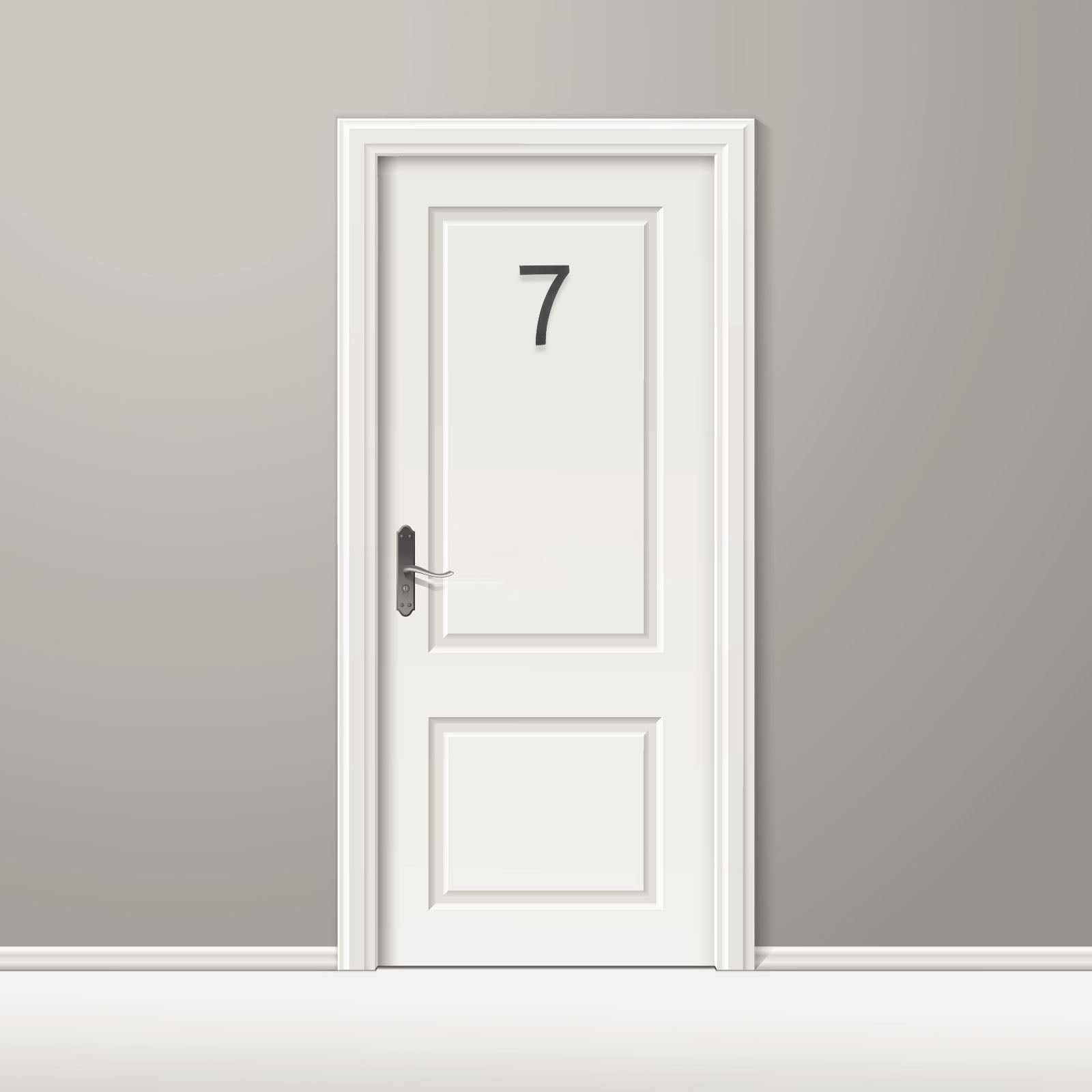 EXHUMKY BERTDOMD Black Stainless Steel Modern House Address Number Sign Plate with Easy Installation