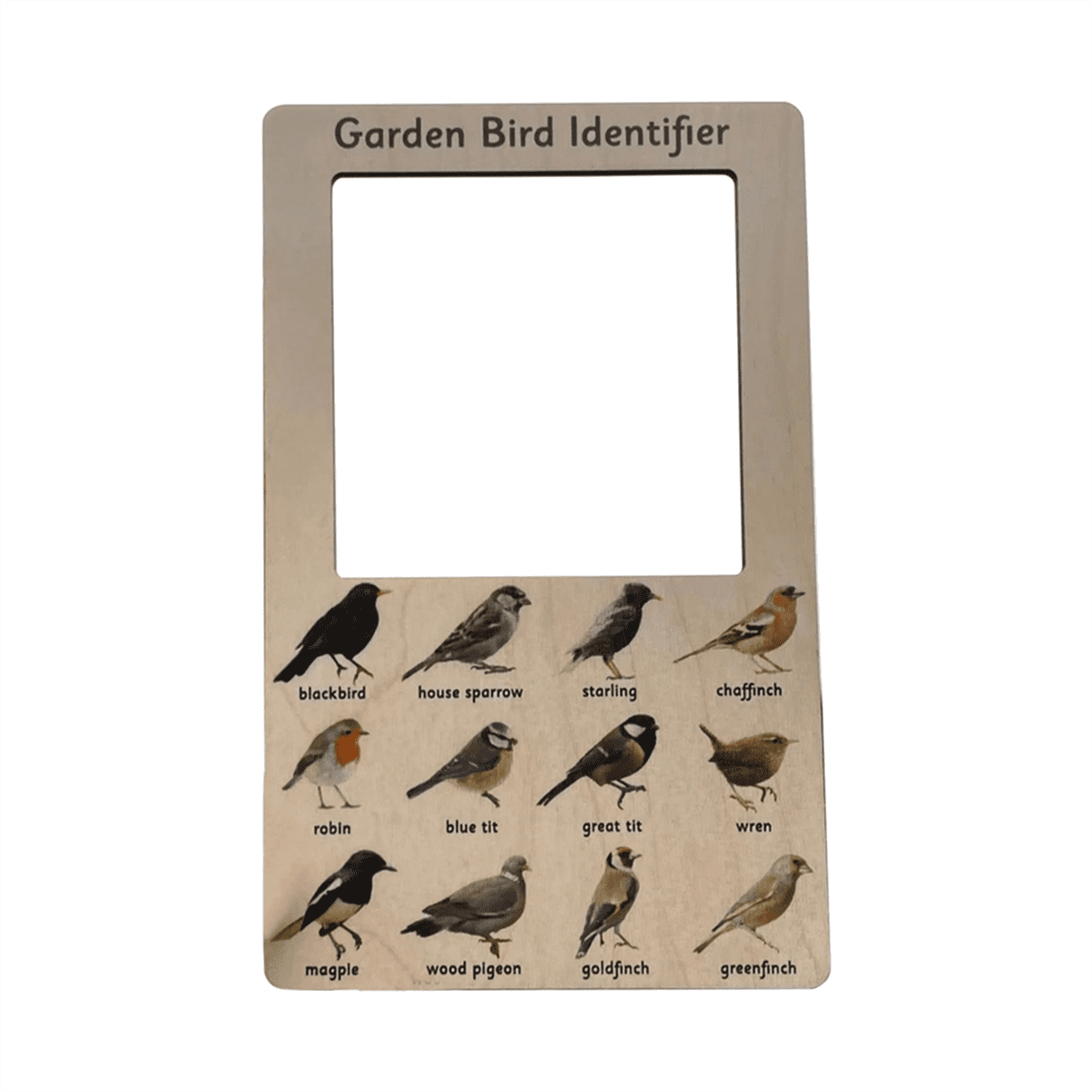 Cadre de Guide de Nature - Visionneuse de Guide de Nature Double Face, Identificateur de Phase de Jardin (Oiseaux)