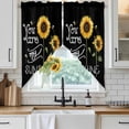 thumbnail image 2 of Farmhouses Sunflowers Swag Valances for Windows 2 Pack You Are My Sunshine Black Background Swag Kitchen Curtains 63 Inches Long Rod Pocket Short Window Treatment for Kitchen Bathroom 36"x63", 2 of 9