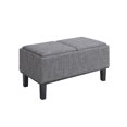 thumbnail image 3 of Designs4Comfort Brentwood Storage Ottoman, Gray Fabric, 3 of 5