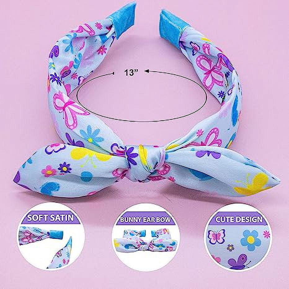 FROG SAC Rabbit Ear Headband for Girls, Knotted Toddler Bow  display picture 1