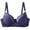 Blue, variant on Xijirk Women Plus Size Bra Lace Trim Full Coverage Seamless Daily T-shirt Support Bra,75C