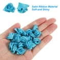 thumbnail image 4 of Unique Bargains Mini Satin Ribbon Roses Tiny Fabric Flowers Embellishments Rosettes Applique Blue 50 Pcs, 4 of 5
