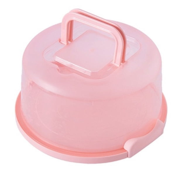 Recipiente redondo portátil for pasteles con tapa y asa for pasteles, galletas y pan