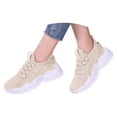 thumbnail image 2 of TIREOW Women’s Fashion Athletic Running Slip-on Sneakers - Breathable Mesh Lace - Up Shoes with White Soft Sole and Stylish Accents​ Tennis Sneakers, 2 of 7
