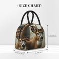 thumbnail image 2 of Lafuoo American Wildlife Deer Forest Pattern Large Portable Insulated Lunch Bag, Waterproof Zipper Insulated Lunch Bag for Men and Women-One Size, 2 of 7