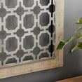 thumbnail image 6 of DecMode Farmhouse Natural Brown Wood Square Wall Décor, Set of 4 19"W x 19"H, Features Quatrefoil, Imperial Trellis, Chain-Link and Tile Patterns, 6 of 14