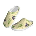 thumbnail image 2 of Lsque Green And Purple Grapes Pattern Womens Comfort Cotton on Scuff With Memory Foam and Anti-skid Sole Slipper-42/43, 2 of 7